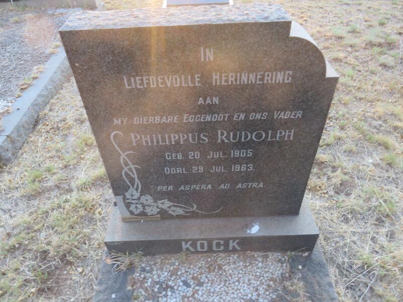 KOCK Philippus Rudolph 1905-1963