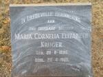 KRUGER Maria Cornelia Elizabeth 1885-1969