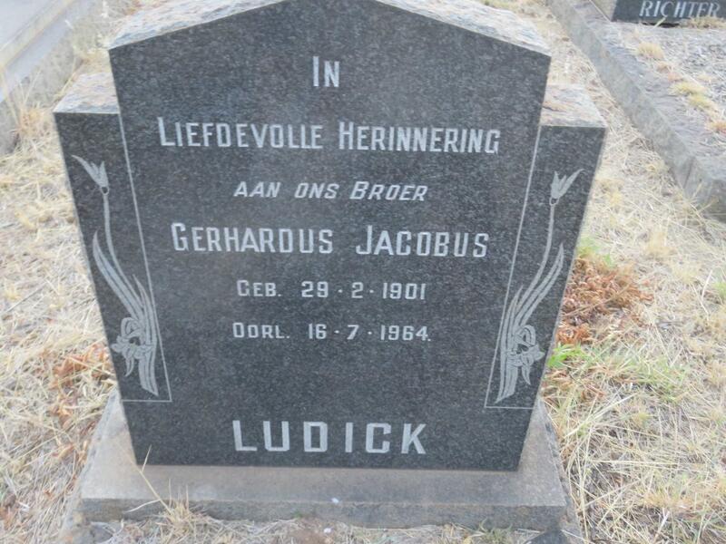 LUDICK Gerhardus Jacobus 1901-1964