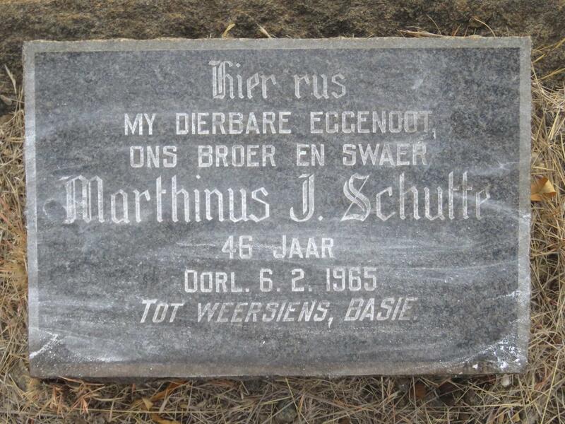 SCHUTTE Marthinus J. -1965