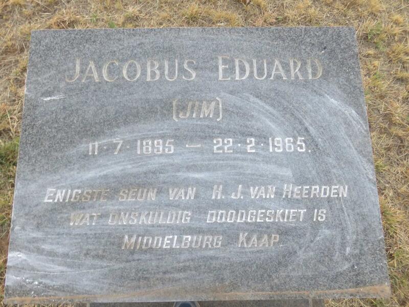 HEERDEN Jacobus Eduard, van 1895-1965