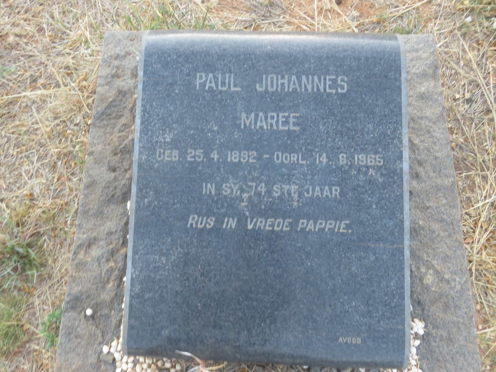 MAREE Paul Johannes 1892-1965
