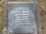 MAREE Christina Maria nee DUVENHAGE 1894-1971
