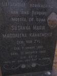 KANNEMEYER Susanna Maria Magdalena nee VAN ZYL 1881-1955
