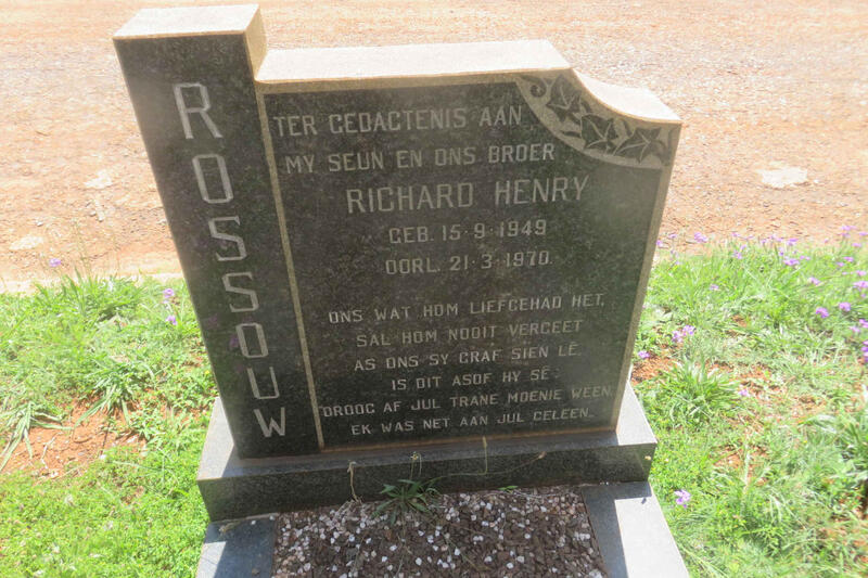 ROSSOUW Richard Henry 1949-1970