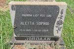 JORDAAN Aletta Sophia 1919-1984