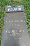 FOURIE Petrus Johannes 1945-2008 & Hester Maria GOUWS 1946-