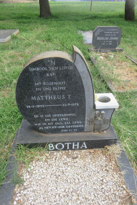 BOTHA Mattheus T. 1935-1978