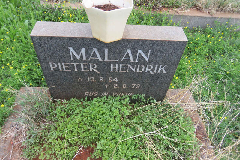 MALAN Pieter Hendrik 1954-1979