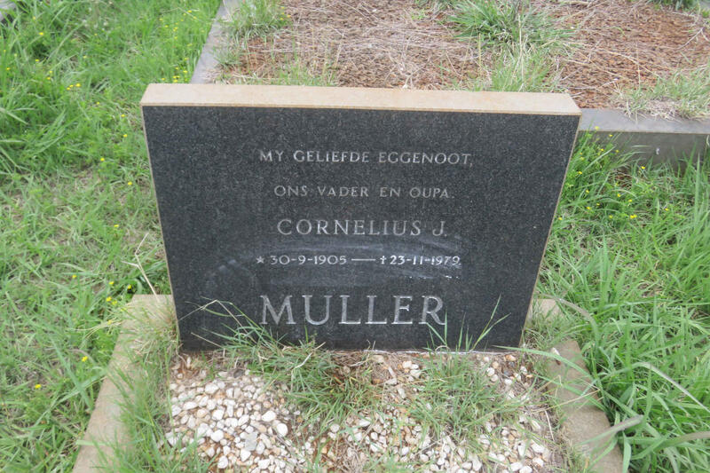 MULLER Cornelius J. 1905-1979