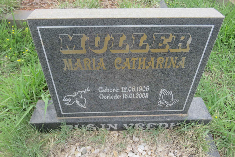 MULLER Maria Catharina 1906-2003