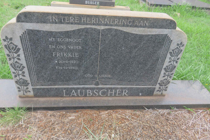 LAUBSCHER Frikkie 1920-1980
