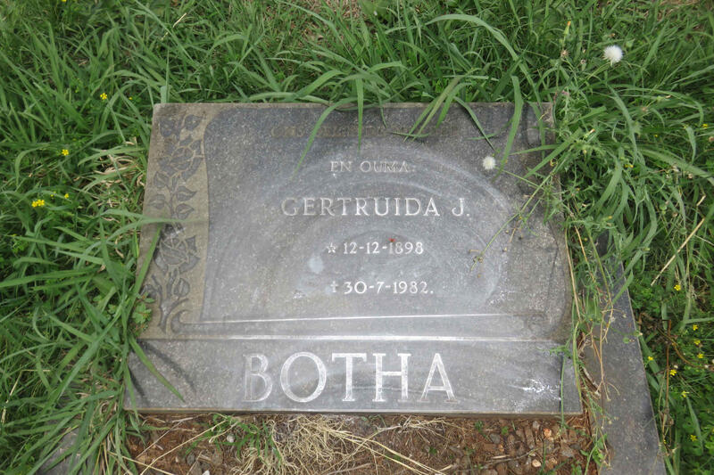 BOTHA Gertruida J. 1898-1982