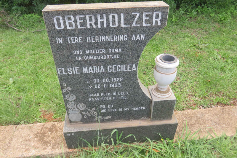 OBERHOLZER Elsie Maria Cecilea 1922-1993