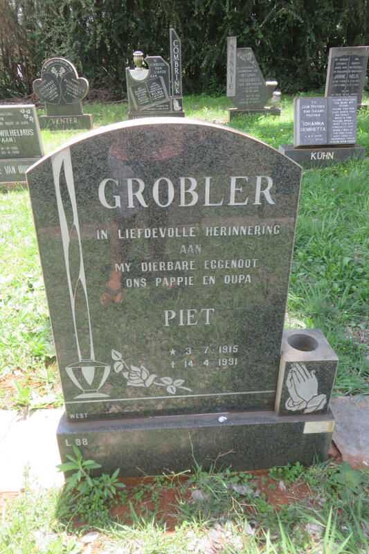 GROBLER Piet 1915-1991
