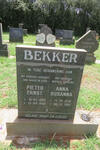 BEKKER Pieter Ernst 1920-1992 & Anna Susanna 1936-2012