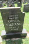 NIEMAND Annie E. 1920-2001