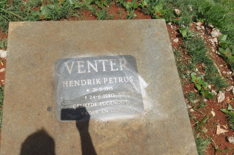VENTER Hendrik Petrus 1915-1980