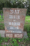 DIXON Mat, BURR 1912-1994 & Dorie 1916-1998