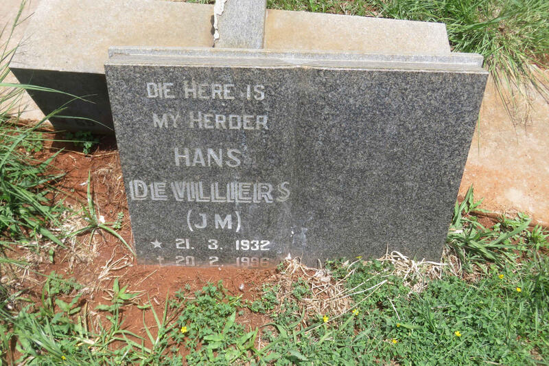 VILLIERS J.M., de 1932-1996