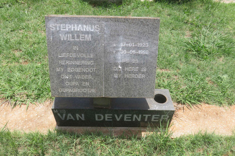 DEVENTER Stephanus Willem, van 1923-1998