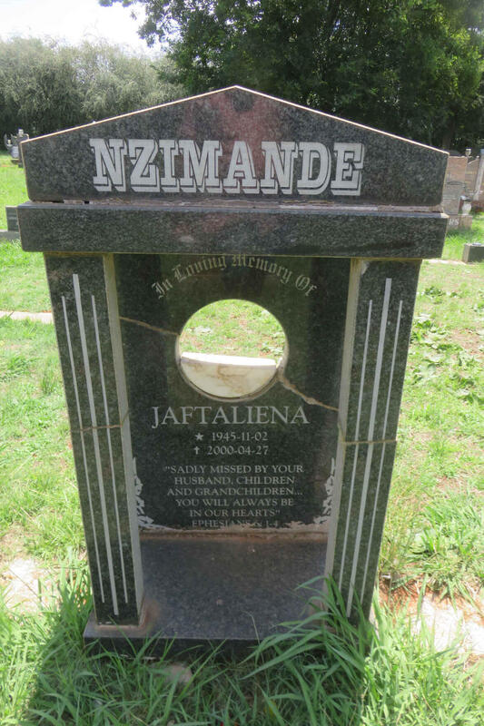 NZIMANDE Jaftaliena 1945-2000