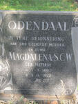 ODENDAAL Magdalena S.C.W. nee PIETERSE 1892-1972