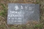 SHAW Thomas Alexander 1897-1982