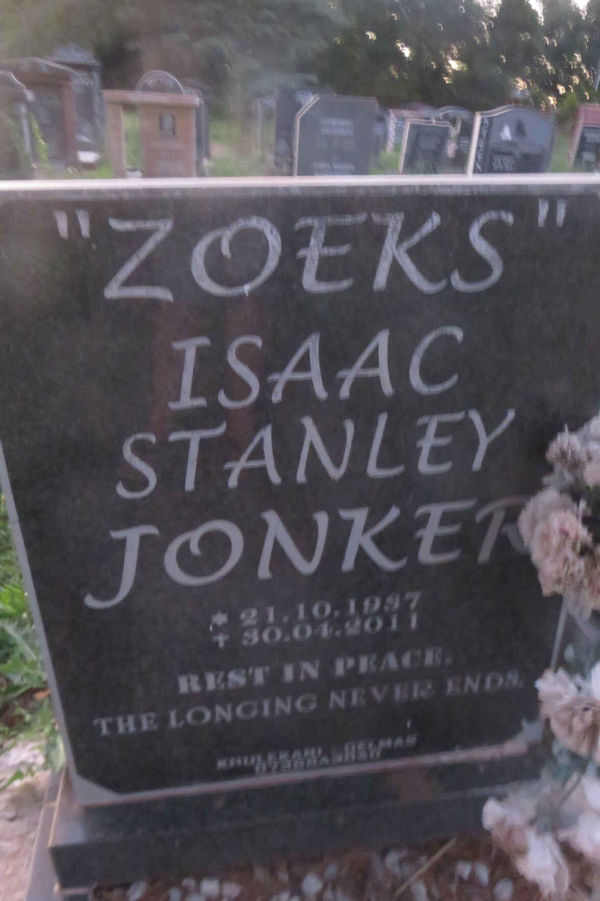 JONKER Isaac Stanley 19?7-2011