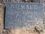 NIEMAND Susan Johanna 1892-1982