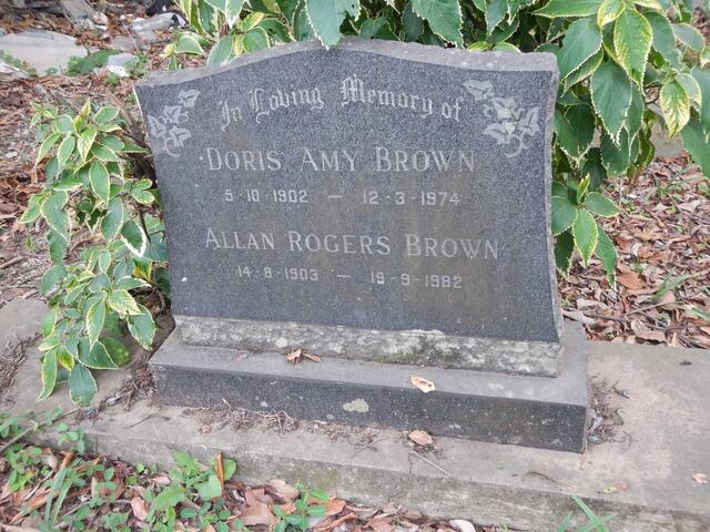 BROWN Allan Rogers 1903-1982 & Doris Amy 1902-1974