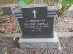 SAVAGE Valerie 1909-1980