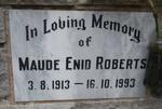ROBBERTS Maude Enid 1913-1993