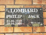 LOMBARD Philip 1948-2000 & Jack