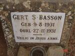 BASSON Gert S. 1931-1931
