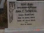 SENEKAL Ann. E. nee BARTON 1883-1955
