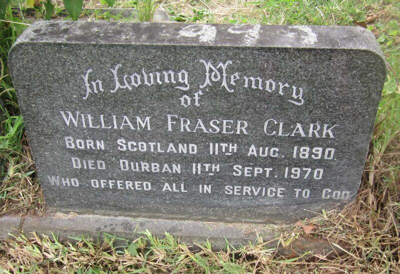CLARK William Fraser 1890-1970