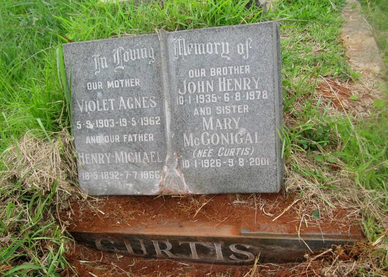 CURTIS Henry Michael 1892-1966 & Violet Agnes 1903-1962 :: CURTIS John Henry 1935-1978