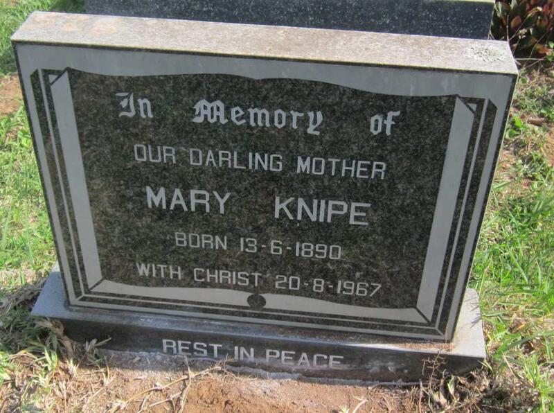 KNIPE Mary 1890-1967