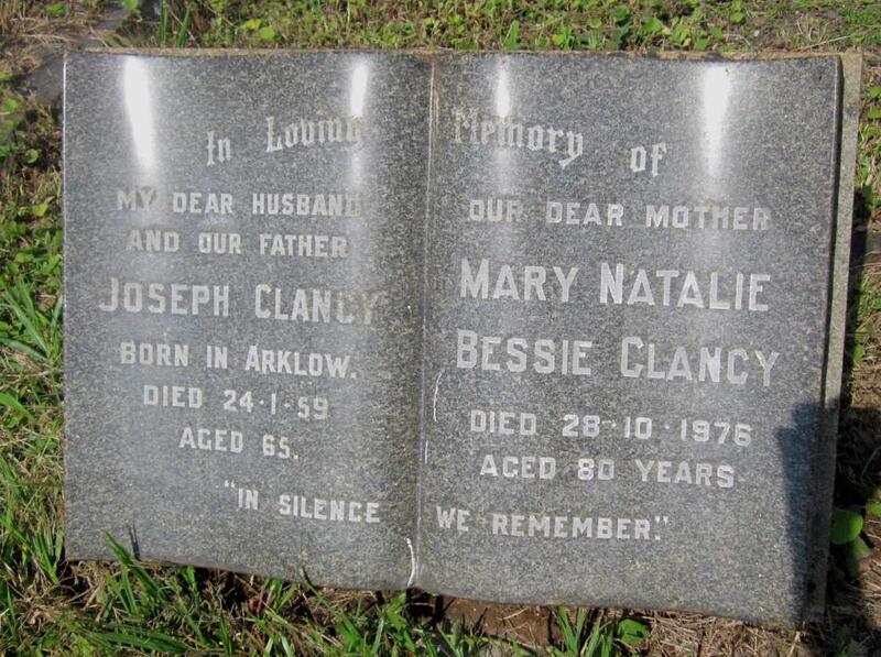 CLANCY Joseph -1959 & Mary Natalie Bessie -1976