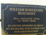 BEAUMONT William Robertson 1926-2004