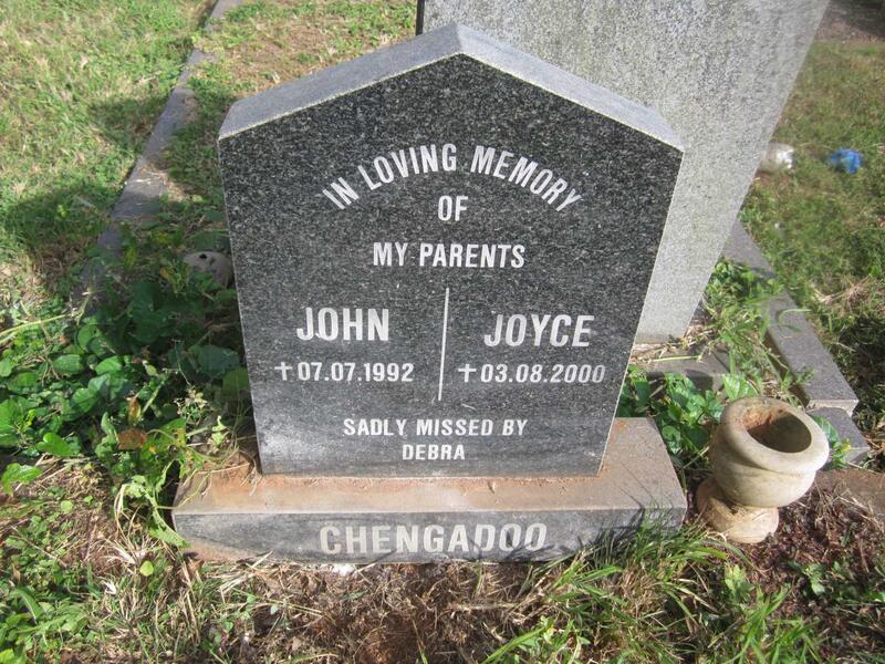 CHENGADOO John -1992 & Joyce -2000