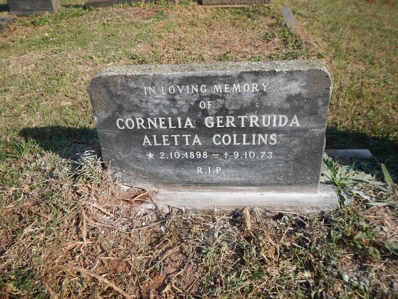 COLLINS Cornelia Gertruida Aletta 1898-1973