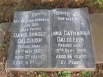 DALGLEISH David Arnold -1962 & Anna Catharina -1986