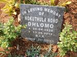 DHLOMO Nokuthula Nono 1939-2019