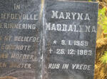BEZUIDENHOUT Maryna Magdalena 1959-1983
