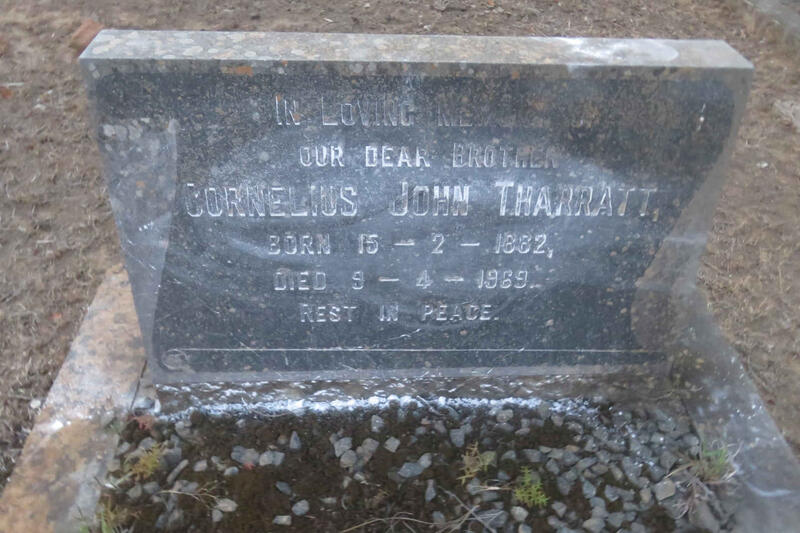 THARRATT Cornelius John 1882-1969