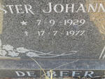BEER Hester Johanna, de 1929-1977