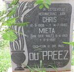 PREEZ Chris, du 1906-1980 & Mieta VAN DER WALT 1913-1981