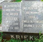 KRIEK Adriana 1944-1982